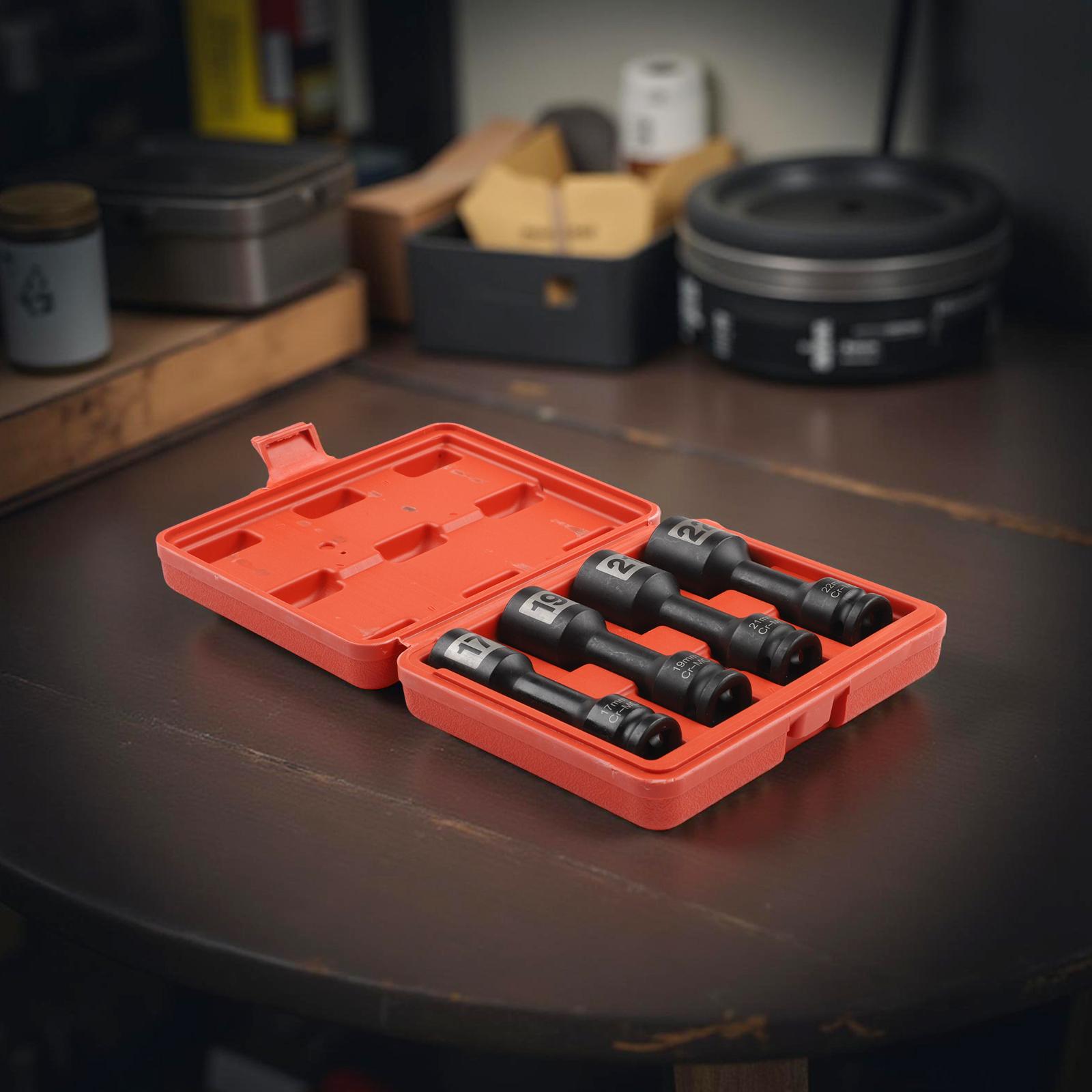 For Hex Nut For Impact Socket Set 4 Piece 12 Inch with 1/2 Inch Drive Designed for Use with High Torque For Impact Wrenches China Mainland
For Hex Nut For Impact Socket Set 4 Piece 12 Inch with 1/2 Inch Drive Designed for Use with High Torque For Impact Wrenches China Mainland