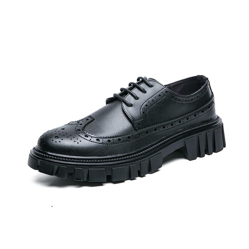 Large size fashion heightening platform shoes British style solid color low-top casual leather shoes youth outdoor small black shoes 38
Large size fashion heightening platform shoes British style solid color low-top casual leather shoes youth outdoor small black shoes 38