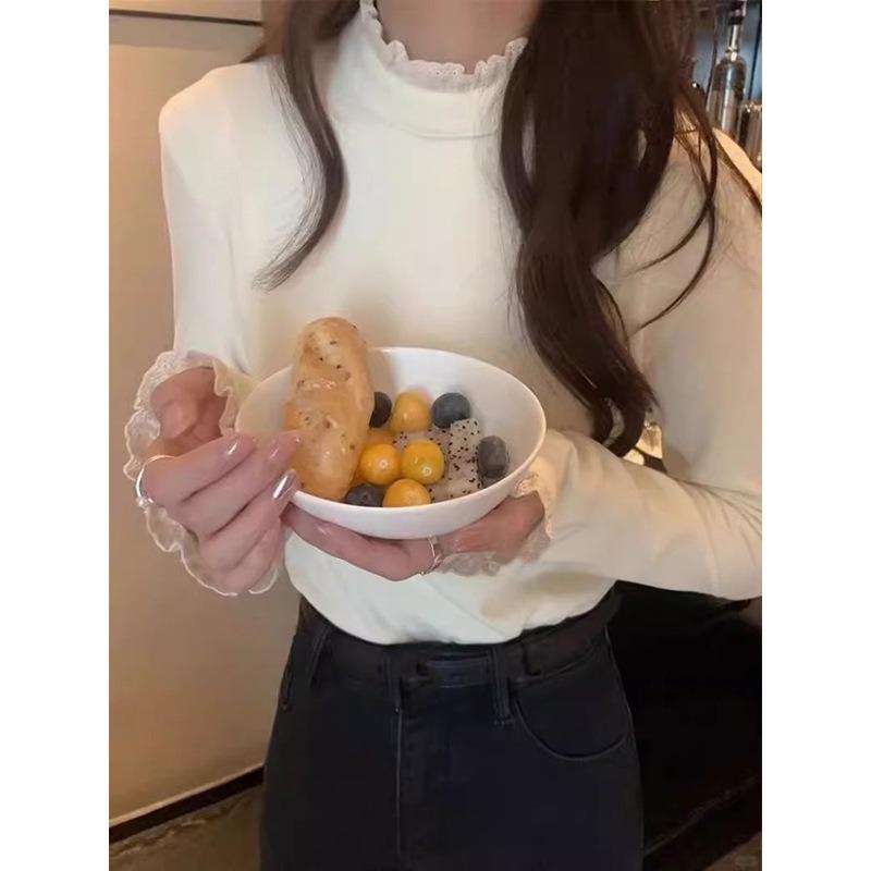 Semi-turtleneck pick-up lace German velvet bottoming shirt women s inner wear autumn and winter slim-fit long-sleeved T-shirt velvet top S
Semi-turtleneck pick-up lace German velvet bottoming shirt women s inner wear autumn and winter slim-fit long-sleeved T-shirt velvet top S