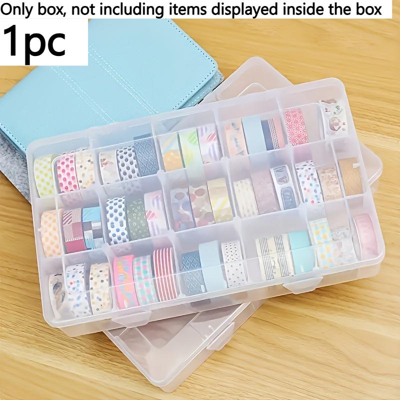 15 Compartment Clear Plastic Tape Dispenser Box -Durable Desktop Storage Box,For Washi Tape,Craft Supplies,and Office Stationery
15 Compartment Clear Plastic Tape Dispenser Box -Durable Desktop Storage Box,For Washi Tape,Craft Supplies,and Office Stationery