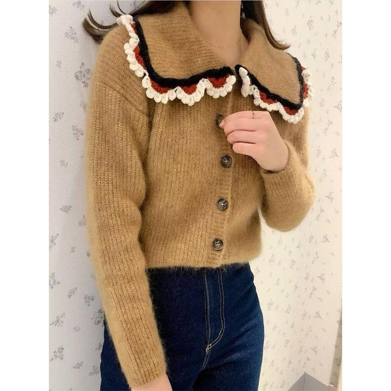 Тач Ретро Ручная работа Кукольный воротник Вязаный кардиган Кружево Caramel(High quality) M
Тач Ретро Ручная работа Кукольный воротник Вязаный кардиган Кружево Caramel(High quality) M