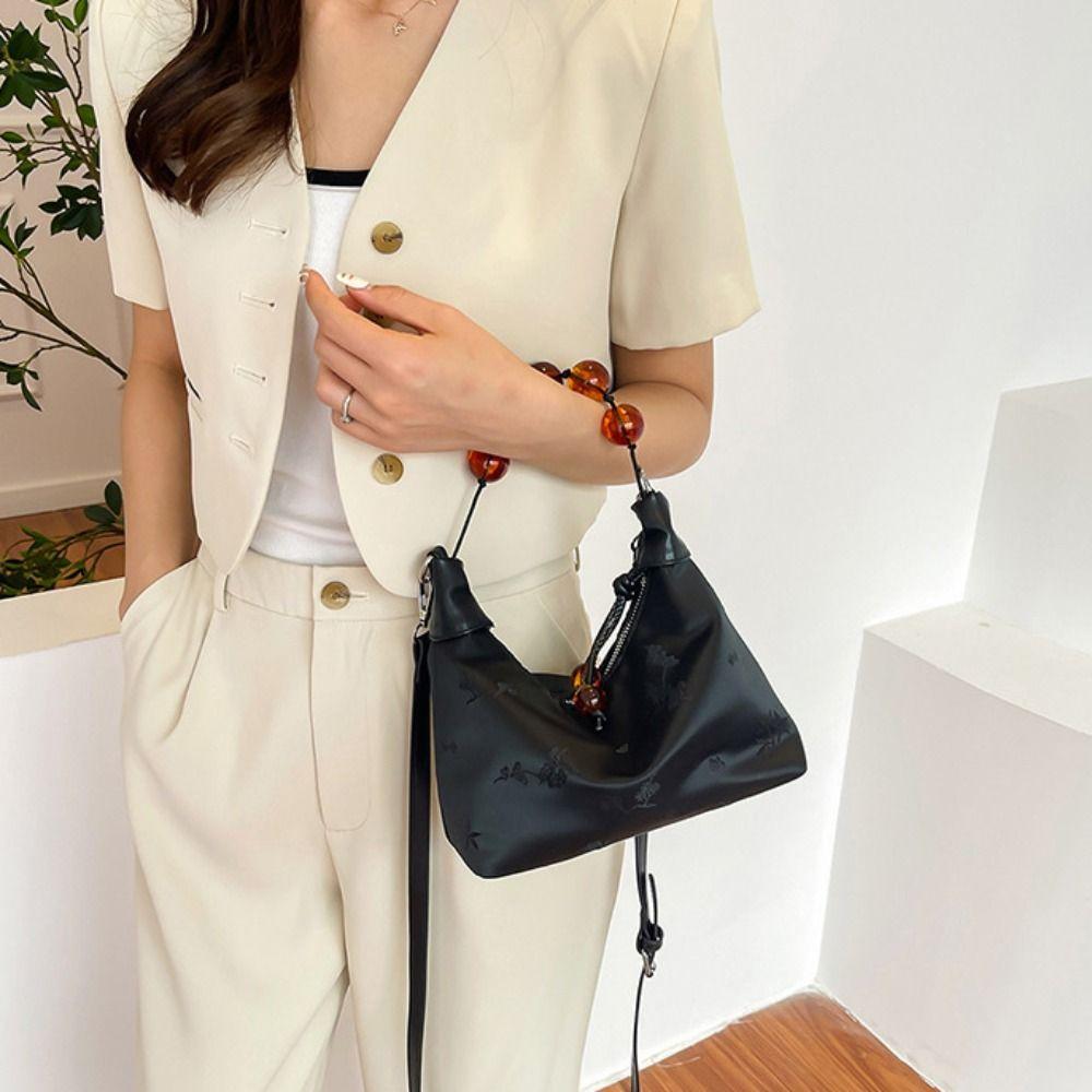 Cheongsam Accessories Chinese Style Crossbody Bag Pearl Nylon Printing Handbag Lady чорний 
Cheongsam Accessories Chinese Style Crossbody Bag Pearl Nylon Printing Handbag Lady чорний