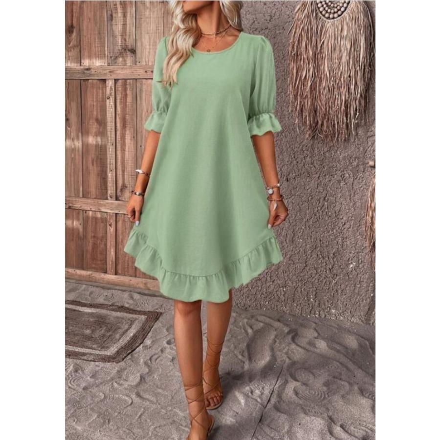 Весна-лето Женские ретро хлопковые пеньковые платья со средним рукавом и круглым вырезом, однотонные свободные повседневные платья с широкими бретелями S
Весна-лето Женские ретро хлопковые пеньковые платья со средним рукавом и круглым вырезом, однотонные свободные повседневные платья с широкими бретелями S