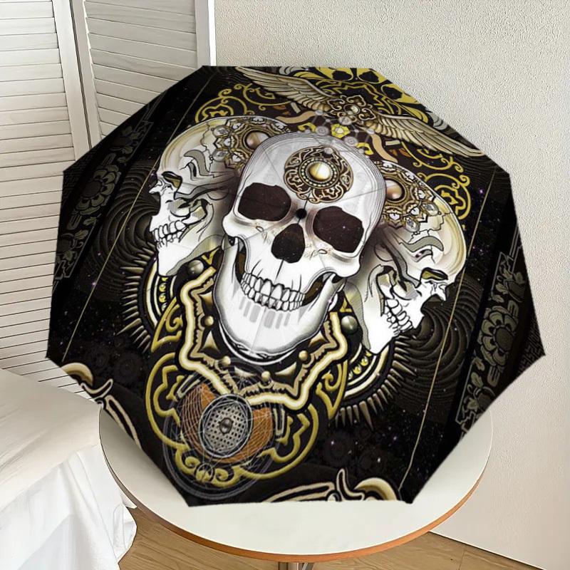 1pc Elegant Skull Artwork Umbrella with Plastic Handle,Suitable for All Seasons Home Travel Outdoor UmbrellaDD813
1pc Elegant Skull Artwork Umbrella with Plastic Handle,Suitable for All Seasons Home Travel Outdoor UmbrellaDD813