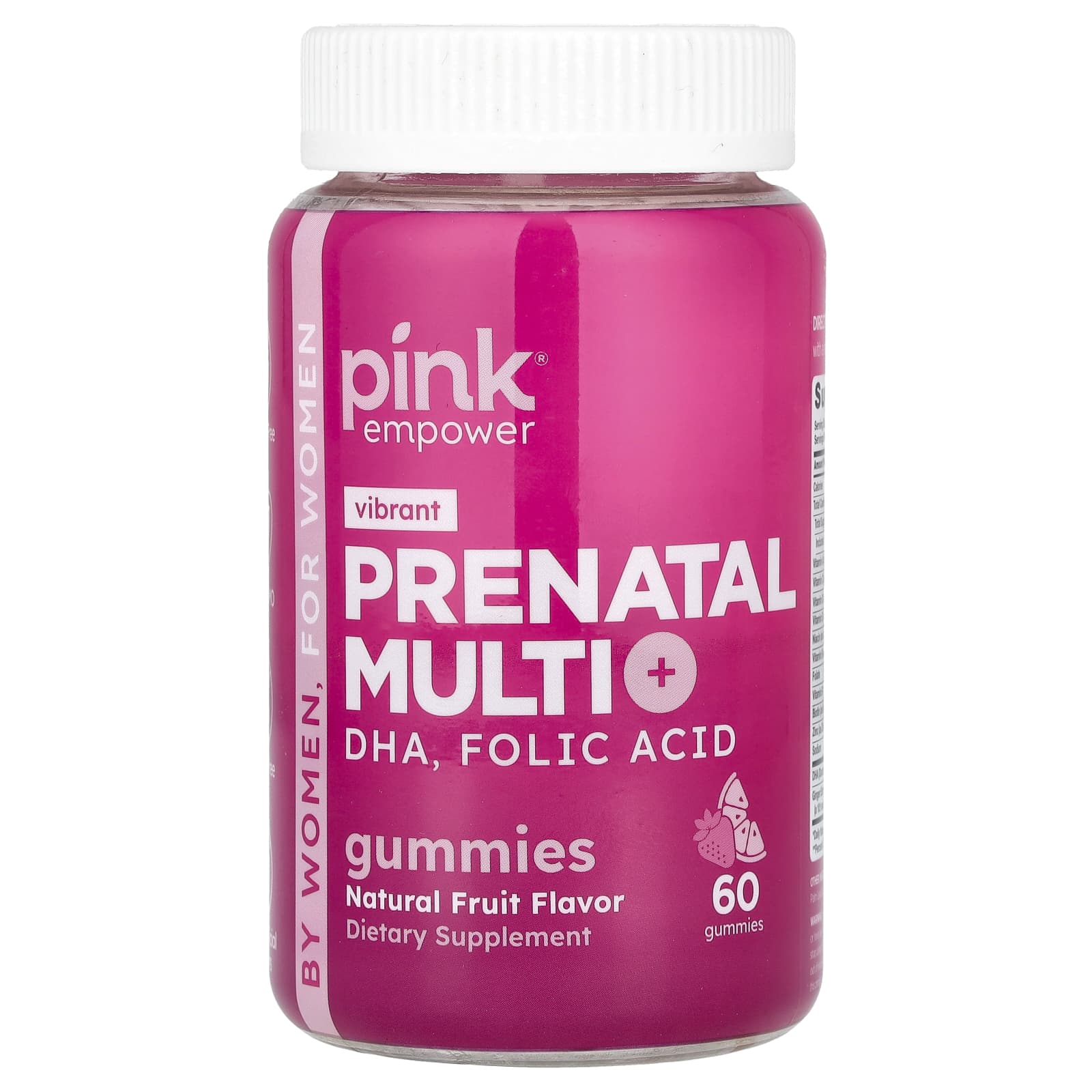 Pink, multi gummy jelly for pregnant women + DHA, folic acid, natural fruit flavor, 60 gummies
Pink, multi gummy jelly for pregnant women + DHA, folic acid, natural fruit flavor, 60 gummies