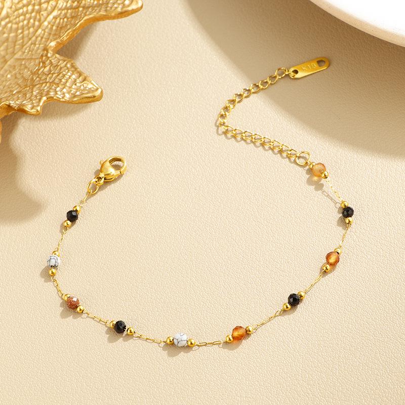 Изящная титановая стальная цепочка для ключицы с натуральным цветным камнем и ретро-золотым покрытием - Универсальный дофаминовый браслет на ногу/браслет
Изящная титановая стальная цепочка для ключицы с натуральным цветным камнем и ретро-золотым покрытием - Универсальный дофаминовый браслет на ногу/браслет