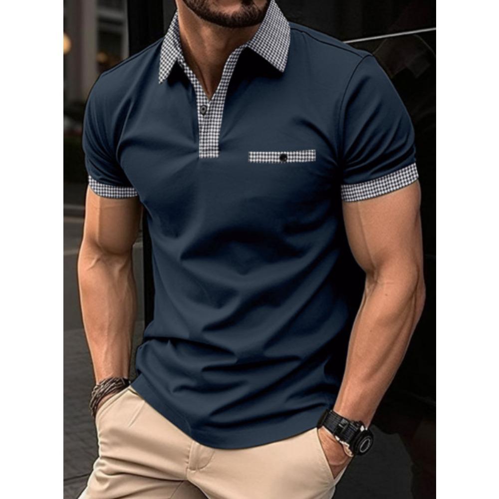 Summer polo shirt: checked men s sports polo shirt, non-iron T-shirt, casual top 3XL Темно-синій
Summer polo shirt: checked men s sports polo shirt, non-iron T-shirt, casual top 3XL Темно-синій