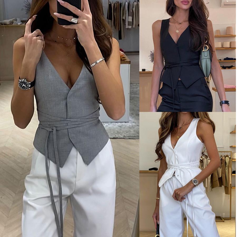European-American Spring/Summer Lace-up Women s Casual Multicolor Vacation Vest Medium
European-American Spring/Summer Lace-up Women s Casual Multicolor Vacation Vest Medium