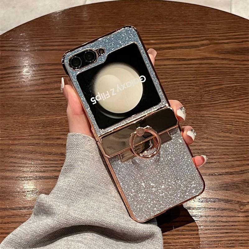Luxury Glitter Diamond Bracket Case for Samsung Galaxy Z Flip 6 5 4 3 7 Ring Holder Stand Gradient Plating Bling Hard Cover for Samsung Z Flip 7
Luxury Glitter Diamond Bracket Case for Samsung Galaxy Z Flip 6 5 4 3 7 Ring Holder Stand Gradient Plating Bling Hard Cover for Samsung Z Flip 7