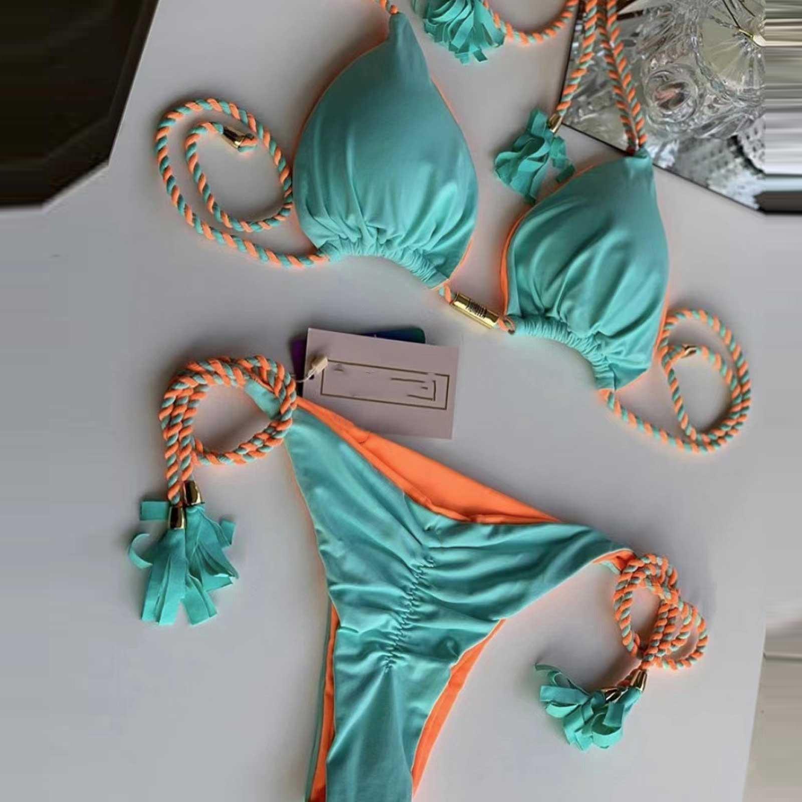 Women s Summer Bikini With Bra Pads And No Bra Support Vintage Color Separate Swimsuit L зелёный
Women s Summer Bikini With Bra Pads And No Bra Support Vintage Color Separate Swimsuit L зелёный