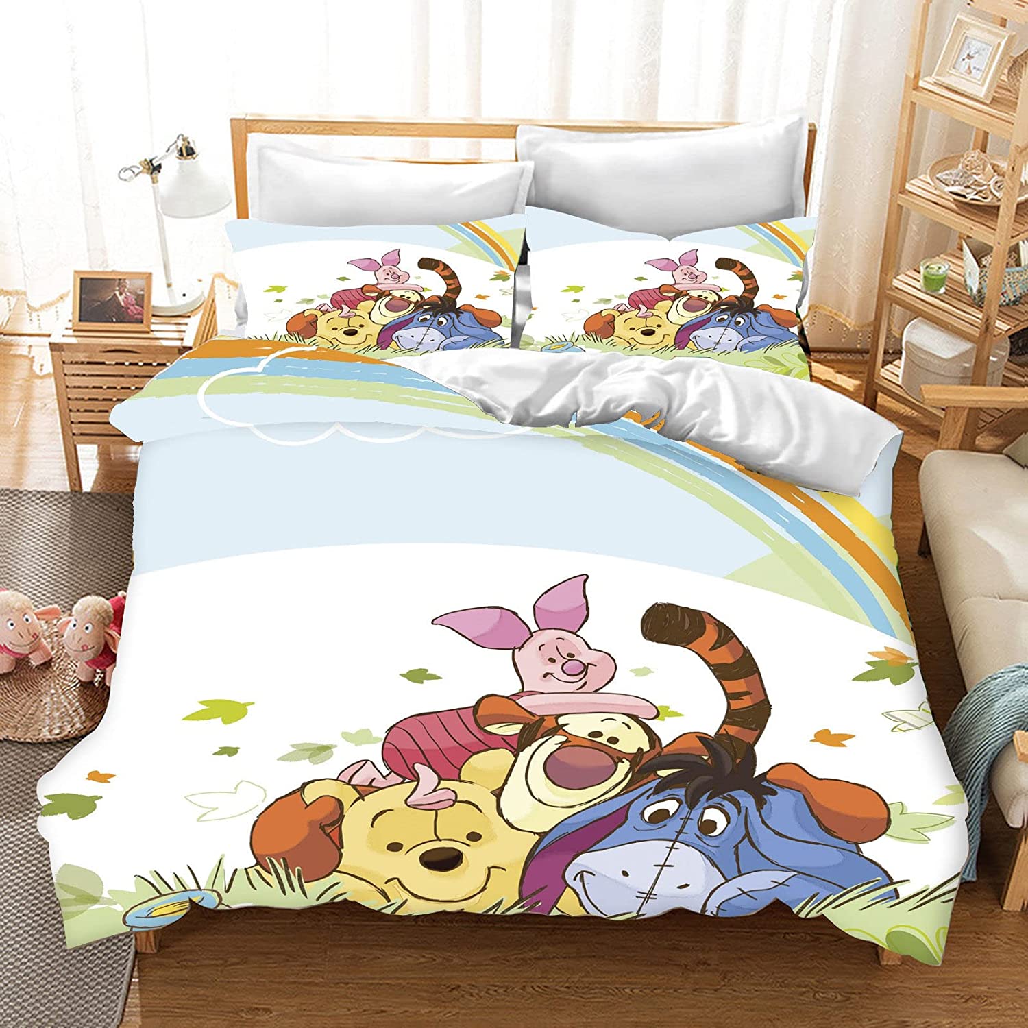 Winnie the Pooh 3-Piece 1 Quilt Cover One Piece Bedding Set Comforte Luxus Exquisite Birthday Gift Polyester Home Decor 135x200cm
Winnie the Pooh 3-Piece 1 Quilt Cover One Piece Bedding Set Comforte Luxus Exquisite Birthday Gift Polyester Home Decor 135x200cm