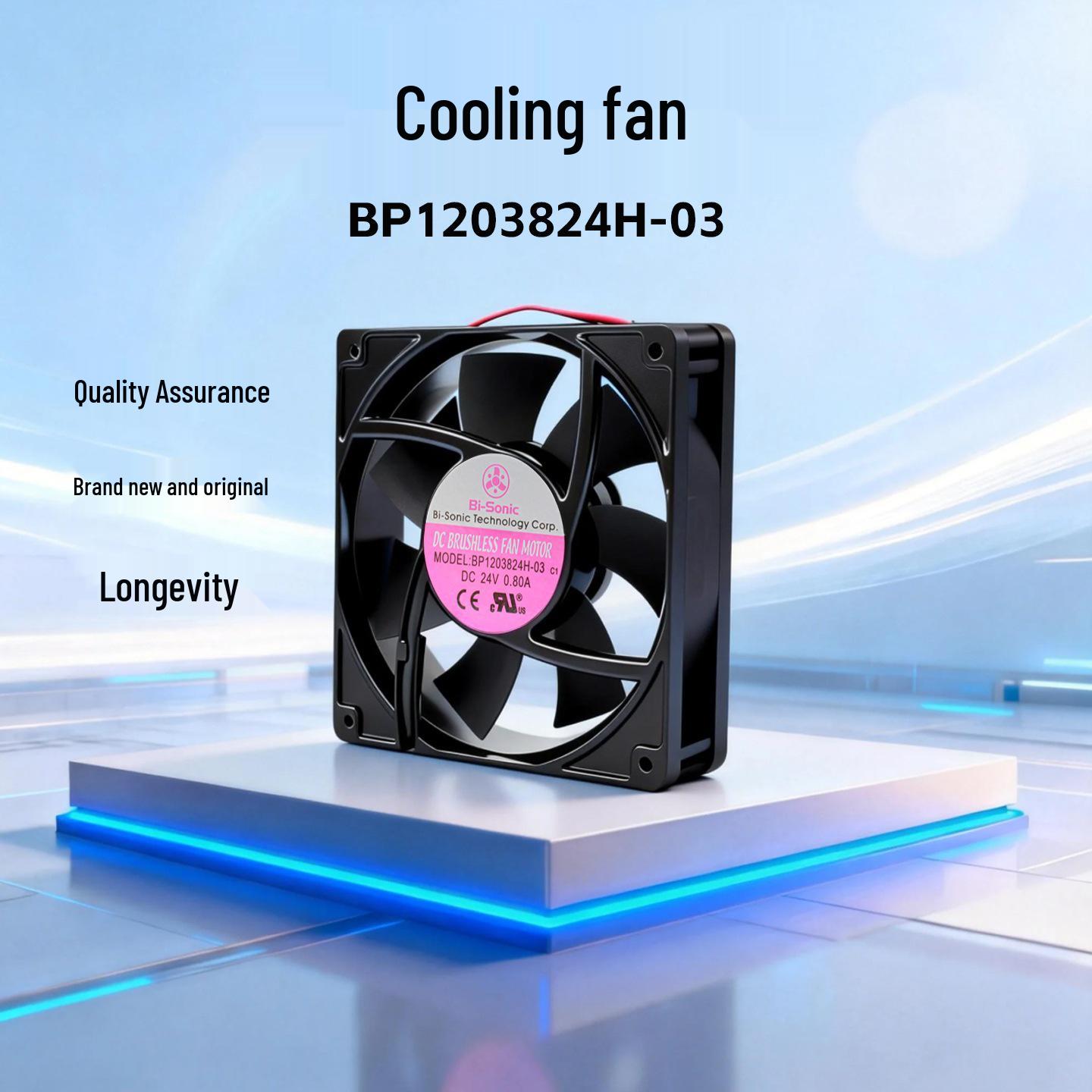 Taiwan Bairui 12038 High-Speed Aluminum DC24V Cooling Fan BP1203824H-03, 2900 RPM
Taiwan Bairui 12038 High-Speed Aluminum DC24V Cooling Fan BP1203824H-03, 2900 RPM