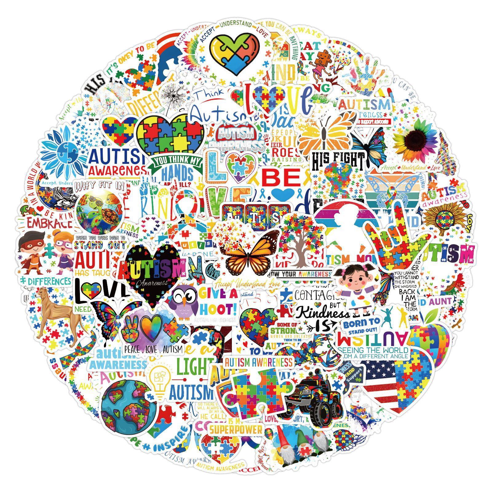 100 Autism Stickers Autism Awareness Suitcase Laptop Waterproof Stickers
100 Autism Stickers Autism Awareness Suitcase Laptop Waterproof Stickers
