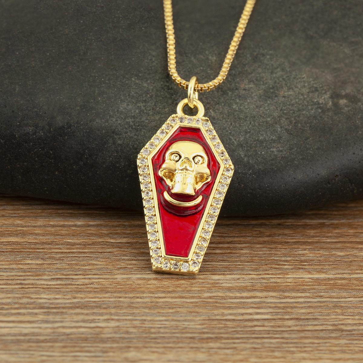 Nidin High Quality Coffin Necklace Red/Black Enamel Cross/Vampire Pendant With AAA Zircon Light Luxury Women s Statement Jewelry
Nidin High Quality Coffin Necklace Red/Black Enamel Cross/Vampire Pendant With AAA Zircon Light Luxury Women s Statement Jewelry