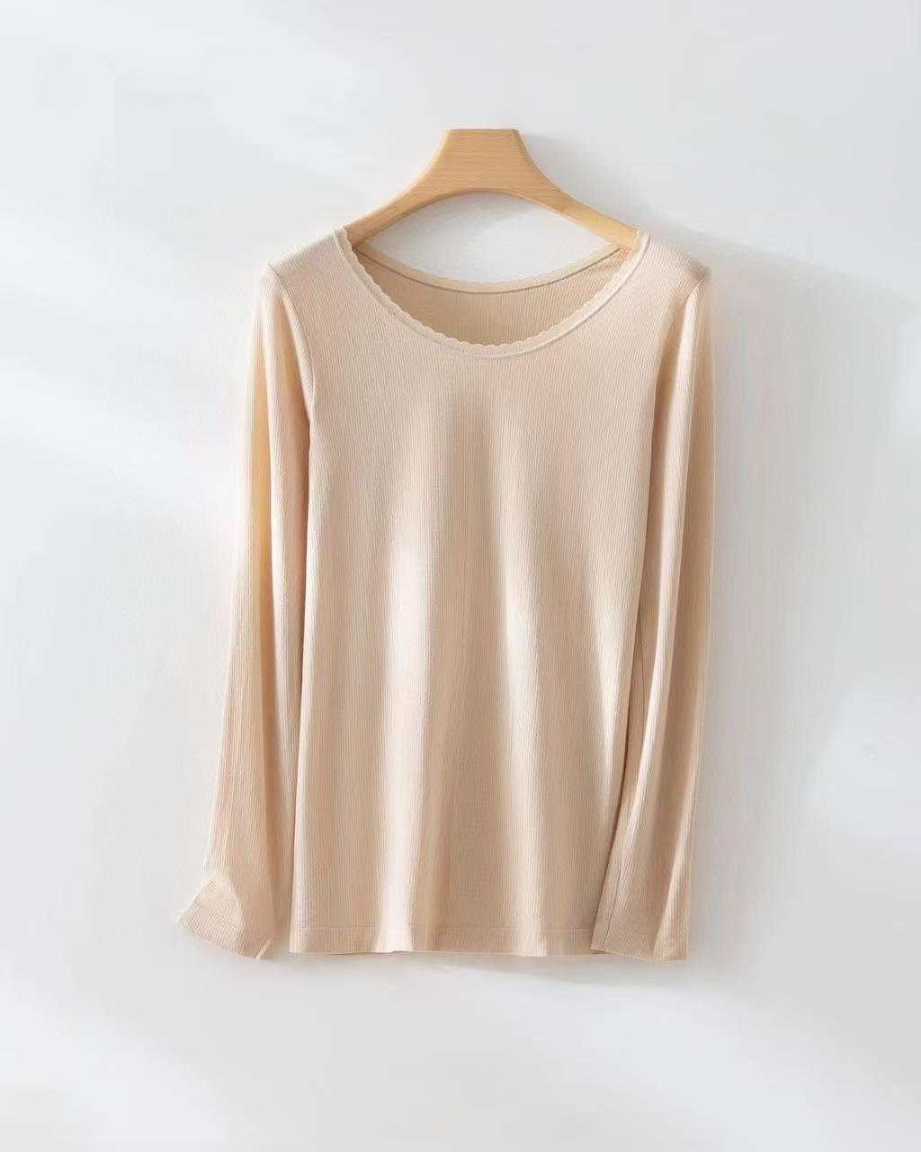 Women s Slim Fit Seamless Autumn Shirt - Round Neck, Solid Color, Body Shaping, Skin-Friendly Warm Base Layer. One Size
Women s Slim Fit Seamless Autumn Shirt - Round Neck, Solid Color, Body Shaping, Skin-Friendly Warm Base Layer. One Size