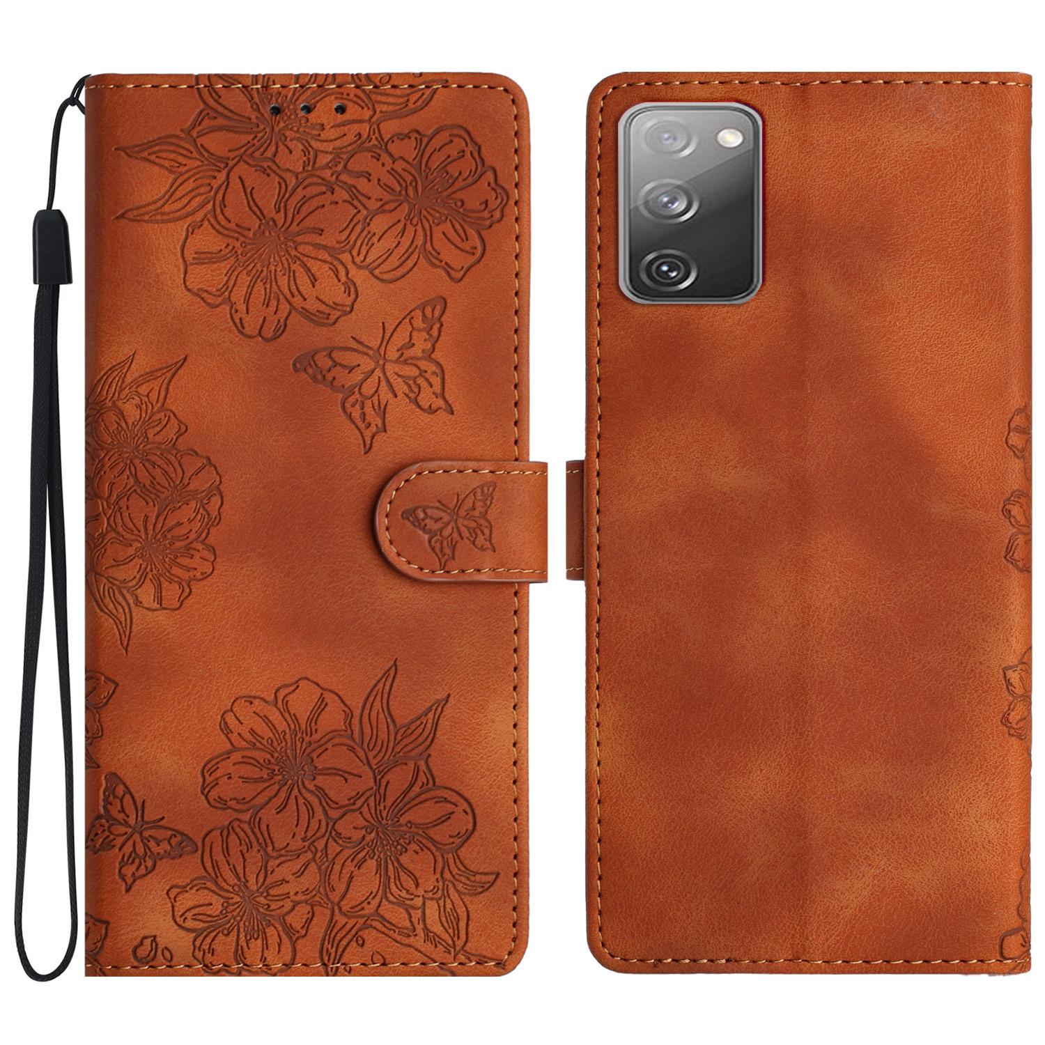 For Samsung Galaxy S20 FE/S20 FE 5G/S20 FE 2022/S20 Lite Case Sakura Butterfly Imprint Leather Wallet Phone Cover Brown
For Samsung Galaxy S20 FE/S20 FE 5G/S20 FE 2022/S20 Lite Case Sakura Butterfly Imprint Leather Wallet Phone Cover Brown