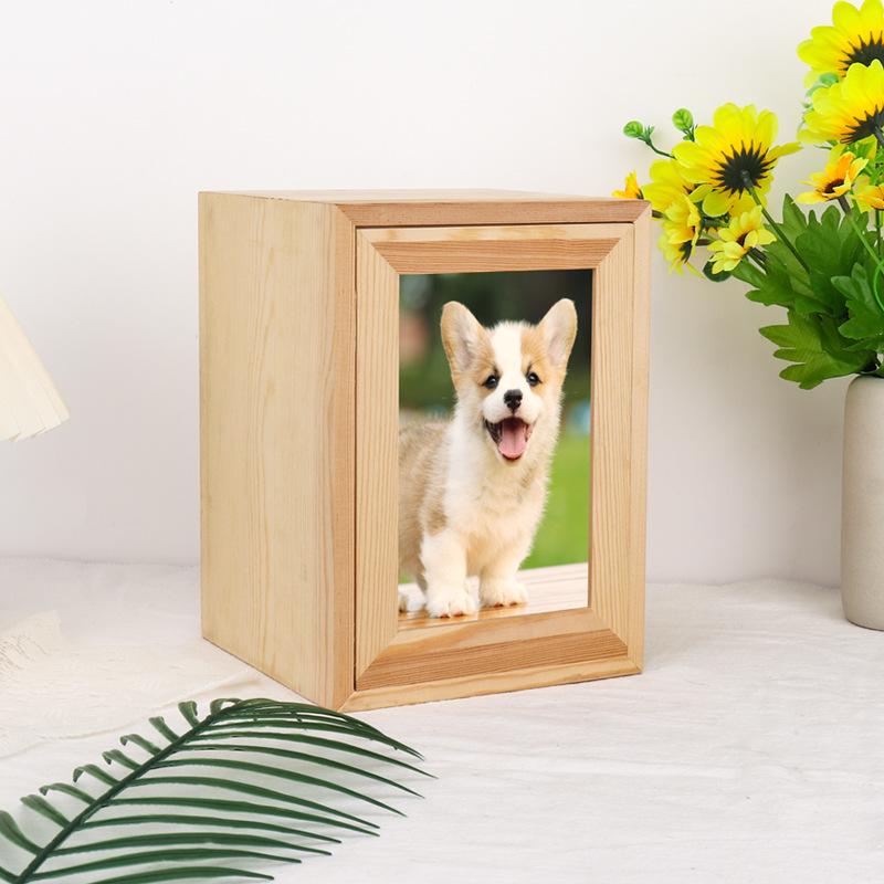 Wooden Pet Memorial Urn with Photo Display for Cats and Dogs
Wooden Pet Memorial Urn with Photo Display for Cats and Dogs