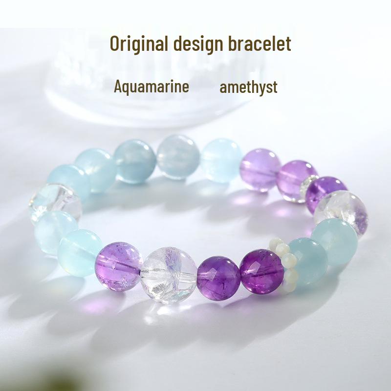 Natural Aquamarine & Amethyst Beaded Bracelet - Fresh Fashion Gift for Girlfriend or Bestie
Natural Aquamarine & Amethyst Beaded Bracelet - Fresh Fashion Gift for Girlfriend or Bestie