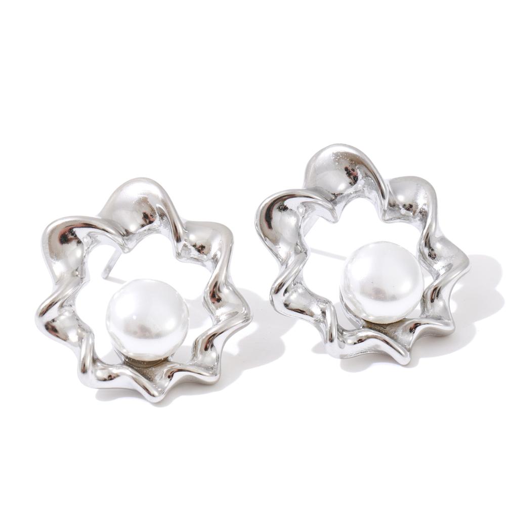 Yhpup Fashion Stainless Steel Simulated Pearls Flower Stud Earrings for Women Waterproof Trending Daily Exquisite Korean Jewelry
Yhpup Fashion Stainless Steel Simulated Pearls Flower Stud Earrings for Women Waterproof Trending Daily Exquisite Korean Jewelry