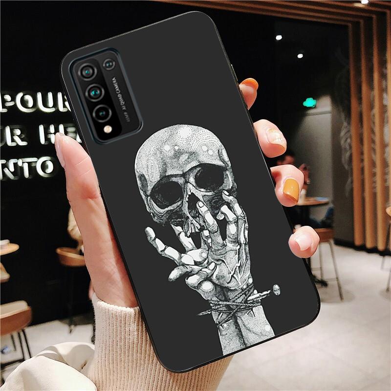 Чехол для телефона с изображением костей черепа для Huawei Honor 50 10X Lite 20 7A 7C 8X 9X Pro 9A 8A 8S 9S 10i 20S 20lite 7X 10 lite Honor 10X Lite