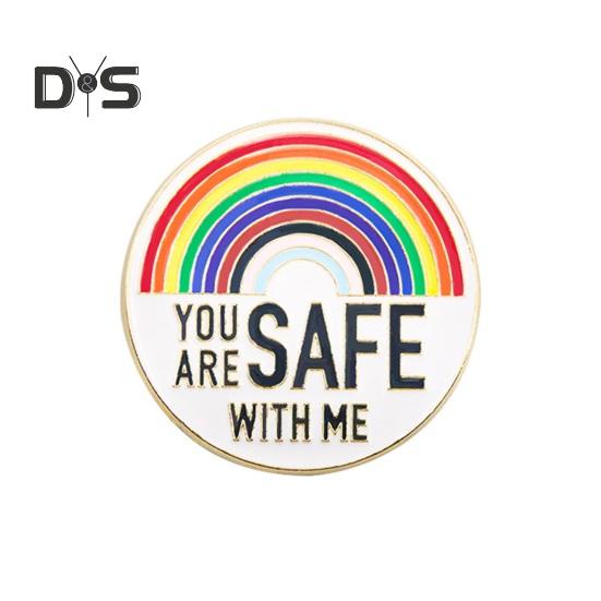 Значок You Are Safe with Me, значок на лацкан с радужной эмалью и вдохновляющей цитатой, брошь Color Block для одежды, сумок, рюкзаков, курток, шляп A
Значок You Are Safe with Me, значок на лацкан с радужной эмалью и вдохновляющей цитатой, брошь Color Block для одежды, сумок, рюкзаков, курток, шляп A