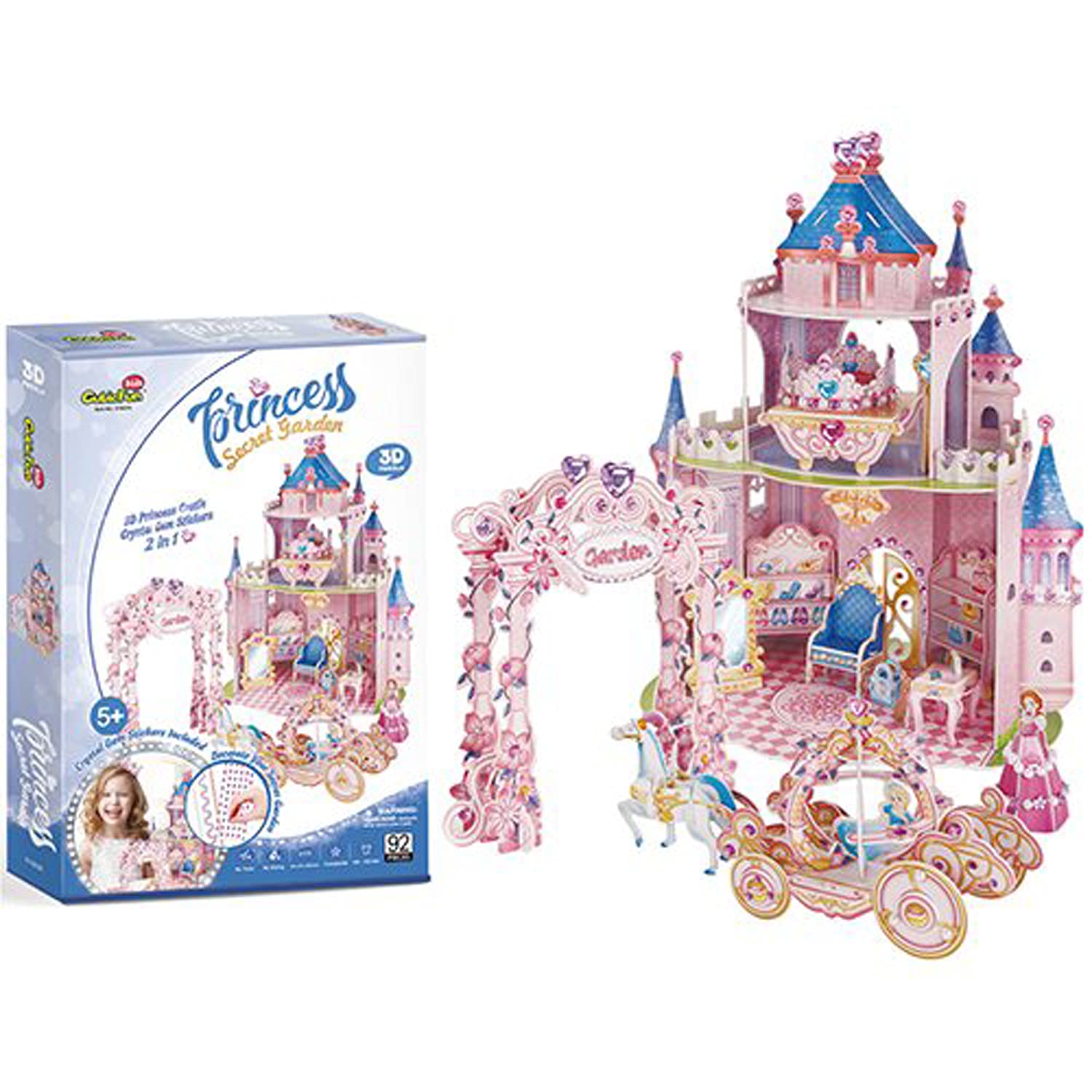 3D Puzzle Dollhouse Series Princess Secret Garden 92 Pieces E1623h
3D Puzzle Dollhouse Series Princess Secret Garden 92 Pieces E1623h