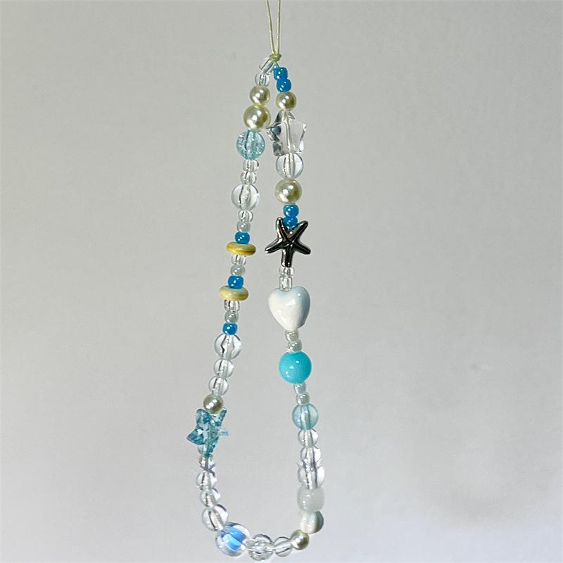 Cute Blue Star Love Heart Phone Chain Lanyard Charm Strap Wrist Bead Hanging Cord Keychain For iPhone Camera Girl Rope Jewelry
Cute Blue Star Love Heart Phone Chain Lanyard Charm Strap Wrist Bead Hanging Cord Keychain For iPhone Camera Girl Rope Jewelry