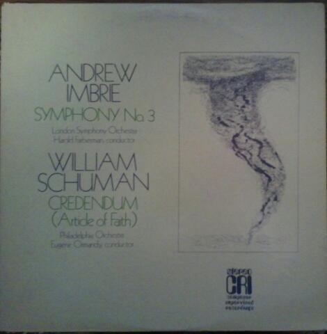 LP Record ANDREW IMBRIE - THE LONDON SYMPHONY - Symphony No. 3 • Credendum (Article CRISD308 Composers Recor 1973 US Classical Used
LP Record ANDREW IMBRIE - THE LONDON SYMPHONY - Symphony No. 3 • Credendum (Article CRISD308 Composers Recor 1973 US Classical Used
