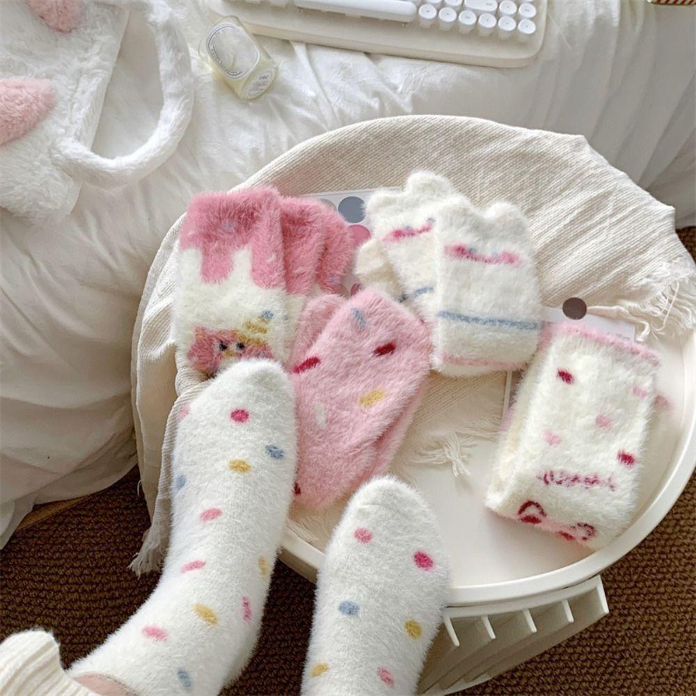 5Pairs Stripe Mink Fur Socks Cartoon Thicken Warm Socks Kawaii Plush Socks Fall Winter 5Pairs
5Pairs Stripe Mink Fur Socks Cartoon Thicken Warm Socks Kawaii Plush Socks Fall Winter 5Pairs