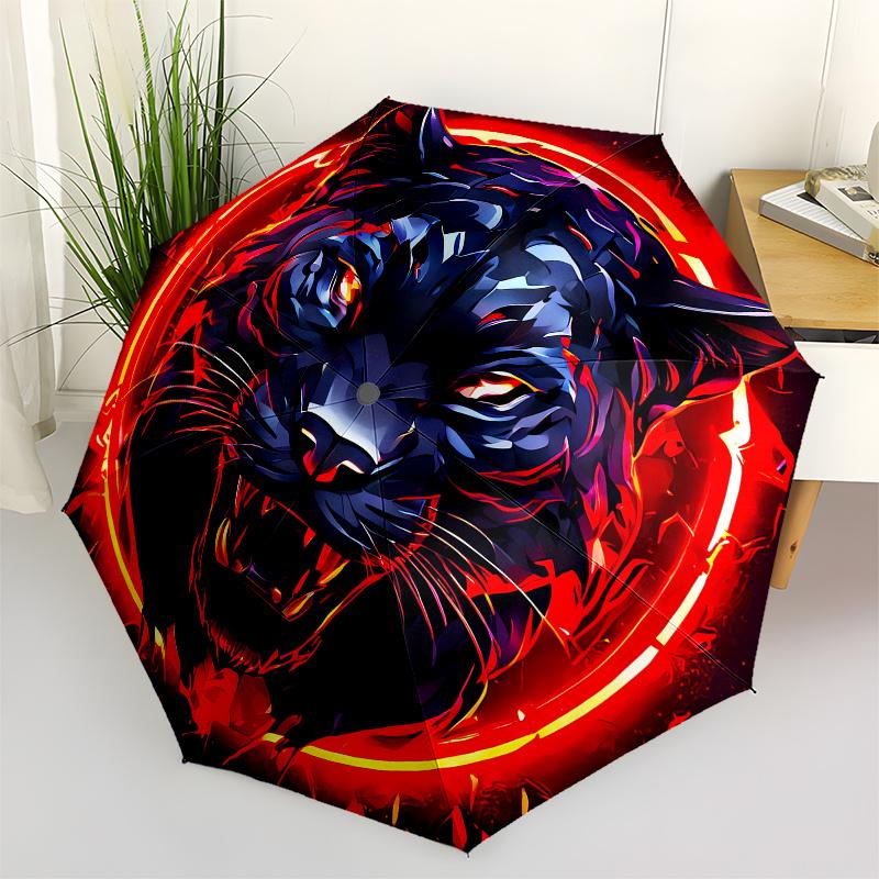 Tiger, Fire Automatic Folding Umbrella 8 Ribs, Durable Iron Frame, Bright Color Pattern Compact Travel Umbrella, Suitable for Outdoor, Beac
Tiger, Fire Automatic Folding Umbrella 8 Ribs, Durable Iron Frame, Bright Color Pattern Compact Travel Umbrella, Suitable for Outdoor, Beac