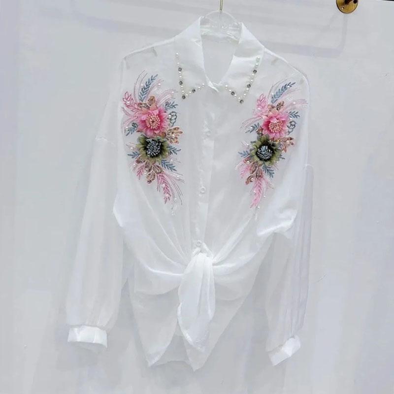 Heavy Industry Three-Dimensional Flower Sunscreen Shirt Female Heavy Industry Slim Short Shirt Spring Summer Loose Top One Size білий
Heavy Industry Three-Dimensional Flower Sunscreen Shirt Female Heavy Industry Slim Short Shirt Spring Summer Loose Top One Size білий