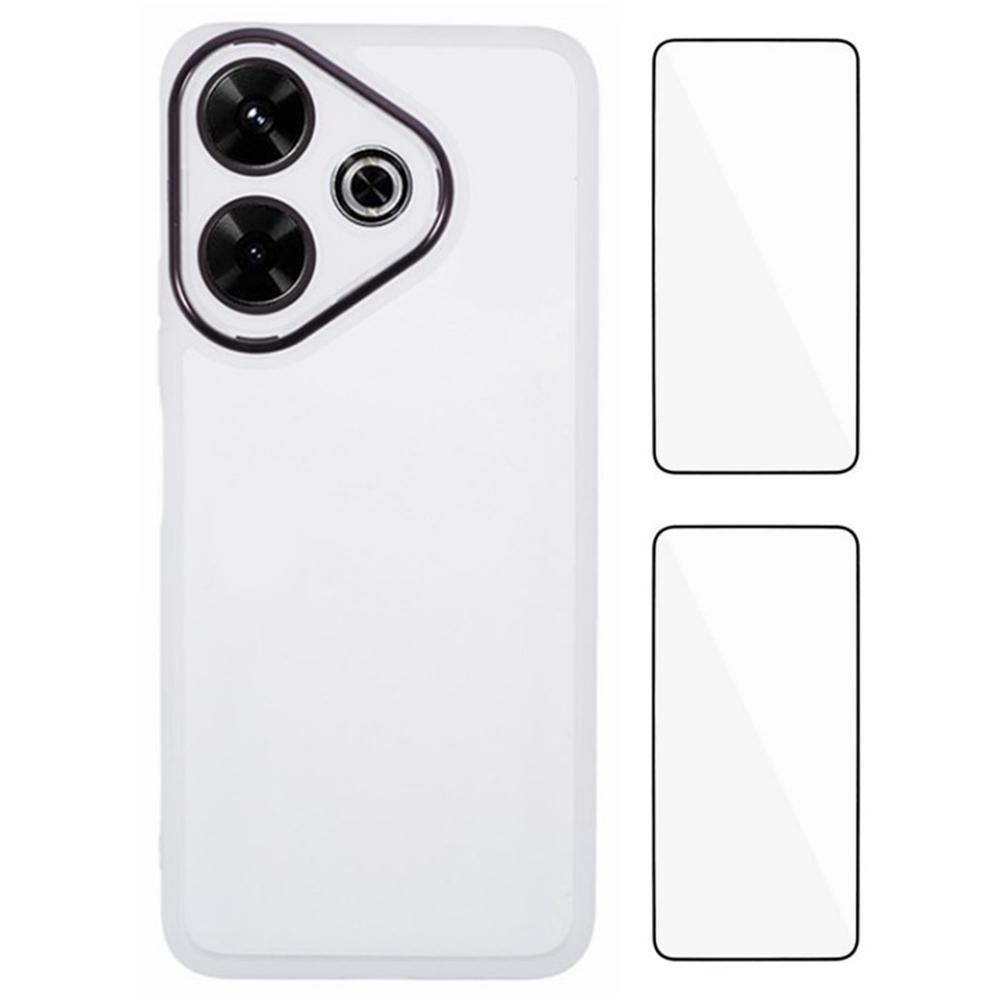 WANLONFENG DKSM2 Series Clear Case for Xiaomi Redmi 13 4G/13 5G TPU Phone Cover with 2Pcs Screen Film/Electroplated Lens Frame Transparent White
WANLONFENG DKSM2 Series Clear Case for Xiaomi Redmi 13 4G/13 5G TPU Phone Cover with 2Pcs Screen Film/Electroplated Lens Frame Transparent White