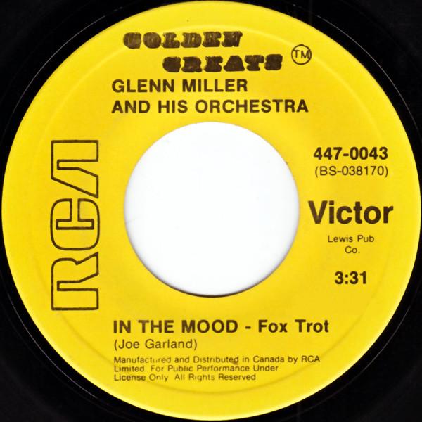 7inch Record GLENN MILLER HIS ORCHESTRA In The Mood A String Of Pearls 4470043 RCA Victor Canada Jazz Used
7inch Record GLENN MILLER HIS ORCHESTRA In The Mood A String Of Pearls 4470043 RCA Victor Canada Jazz Used