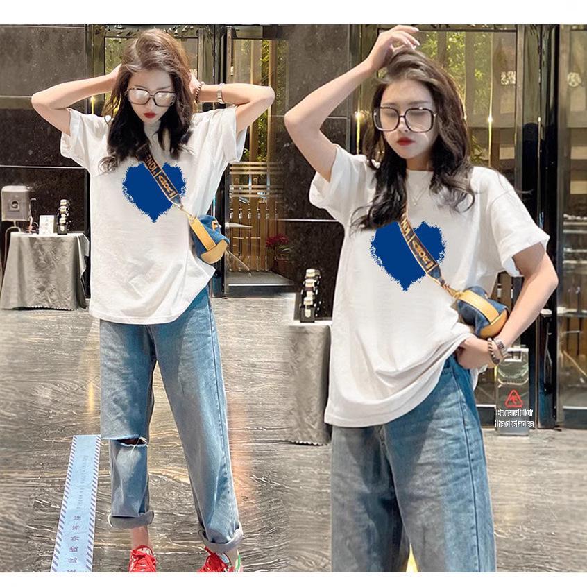 Trendy Heart Print Short Sleeve Women s T-shirt, Summer 2025, Loose Slimming Round Neck Half Sleeve Top XL
Trendy Heart Print Short Sleeve Women s T-shirt, Summer 2025, Loose Slimming Round Neck Half Sleeve Top XL