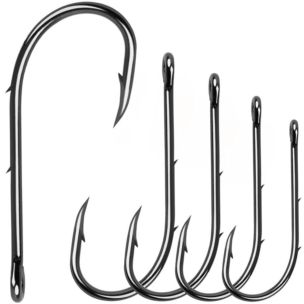 180pcs 92247 High Carbon Steel Fishing Hooks Black Offset Long Barbed Shank Baitholder Bait Hook Size 1 1/0 2/0 3/0 4/0 5/0 6/0
180pcs 92247 High Carbon Steel Fishing Hooks Black Offset Long Barbed Shank Baitholder Bait Hook Size 1 1/0 2/0 3/0 4/0 5/0 6/0