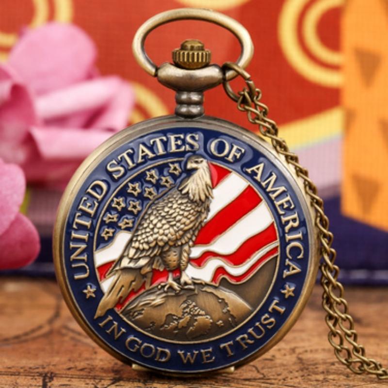 Classic American Presidential Torch Eagle Free Design pocket Watch for men and women Vintage quartz Arabic numerals бронзовий
Classic American Presidential Torch Eagle Free Design pocket Watch for men and women Vintage quartz Arabic numerals бронзовий