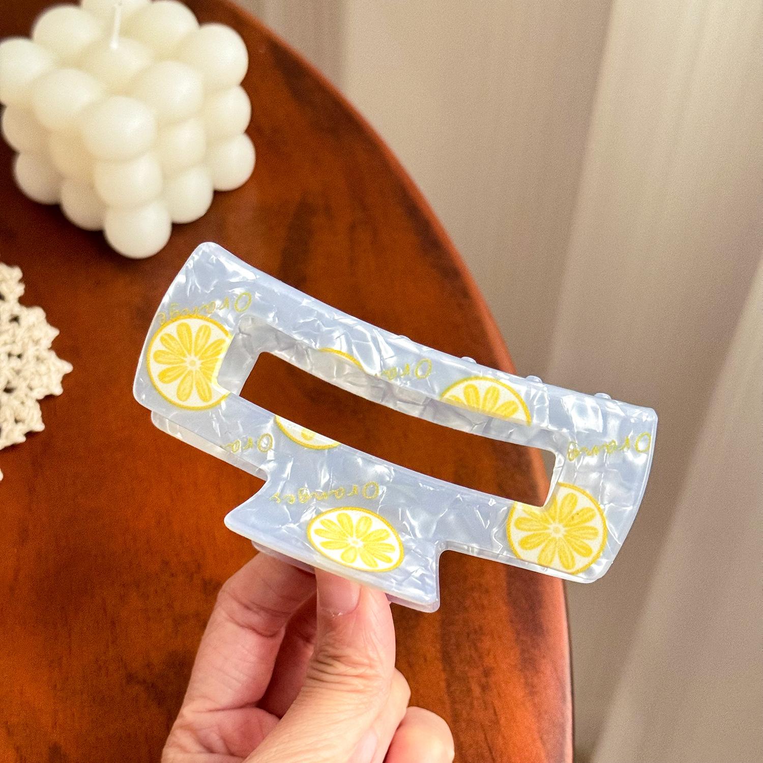 Print Delightful Fruit Acrylic Hair Claw Clips For Women Available In Various Styles Including Pineapple Watermelon And Orange
Print Delightful Fruit Acrylic Hair Claw Clips For Women Available In Various Styles Including Pineapple Watermelon And Orange