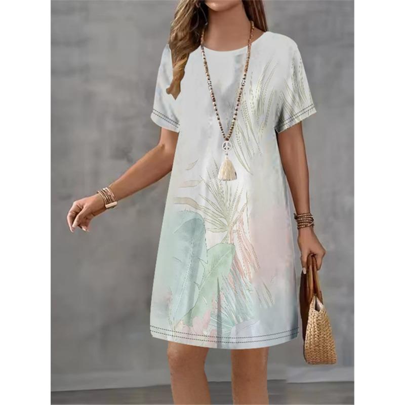 Women Dress Stripe Gradient Printing Design Sense Pattern New Summer Elegant A-Line Short Sleeve Dress Casual Mini Dress S
Women Dress Stripe Gradient Printing Design Sense Pattern New Summer Elegant A-Line Short Sleeve Dress Casual Mini Dress S