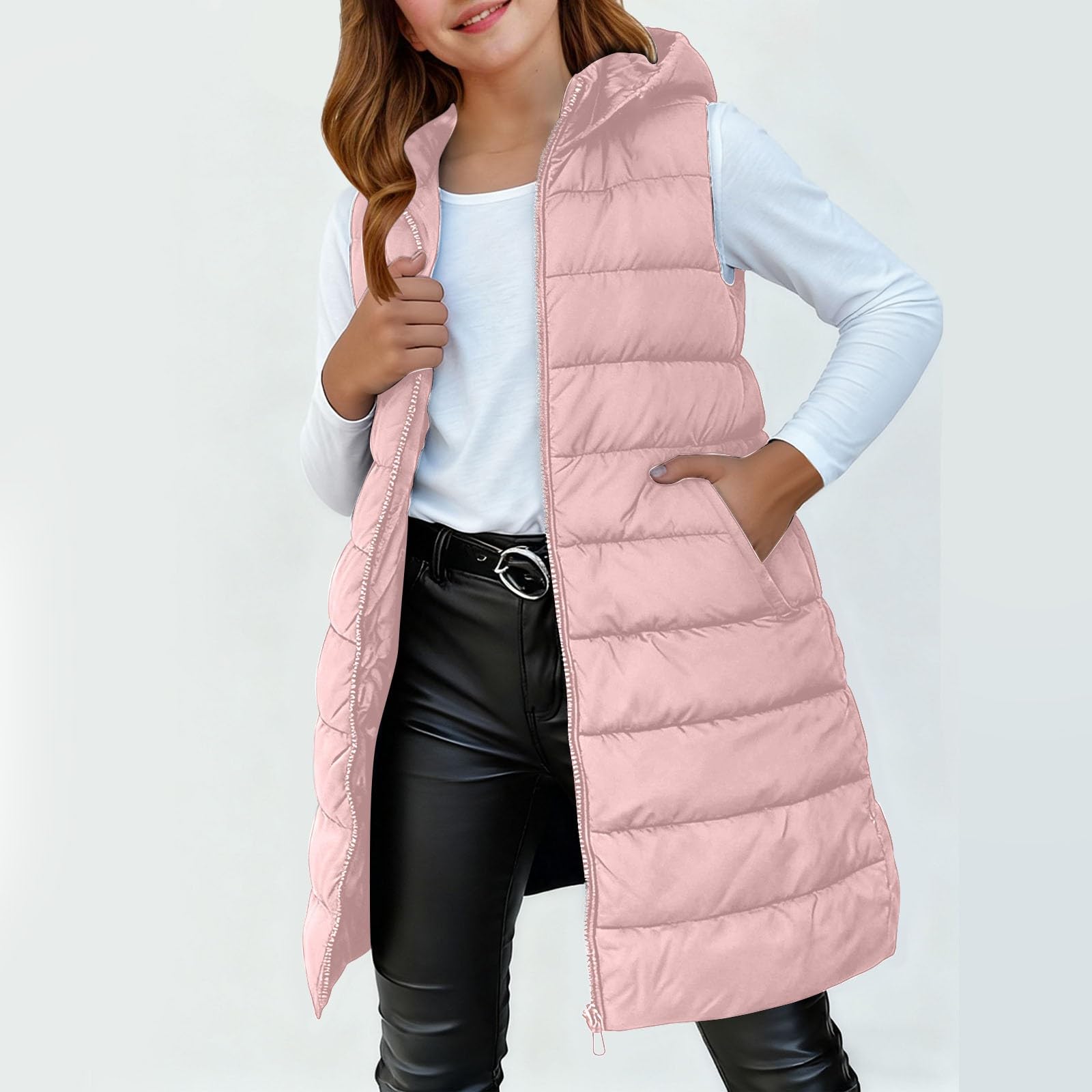 Модная однотонная куртка-жилет без рукавов для девочек 130 розовый
Модная однотонная куртка-жилет без рукавов для девочек 130 розовый