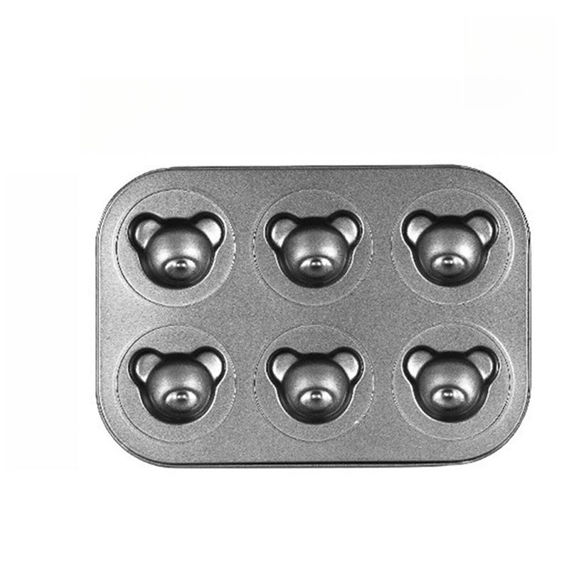 Форма для выпечки с 6 ячейками в виде милого медведя, антипригарная, из углеродистой стали, DIY, для конфет, торта, декора, печенья, конфет, противень, аксессуары для выпечки
Форма для выпечки с 6 ячейками в виде милого медведя, антипригарная, из углеродистой стали, DIY, для конфет, торта, декора, печенья, конфет, противень, аксессуары для выпечки