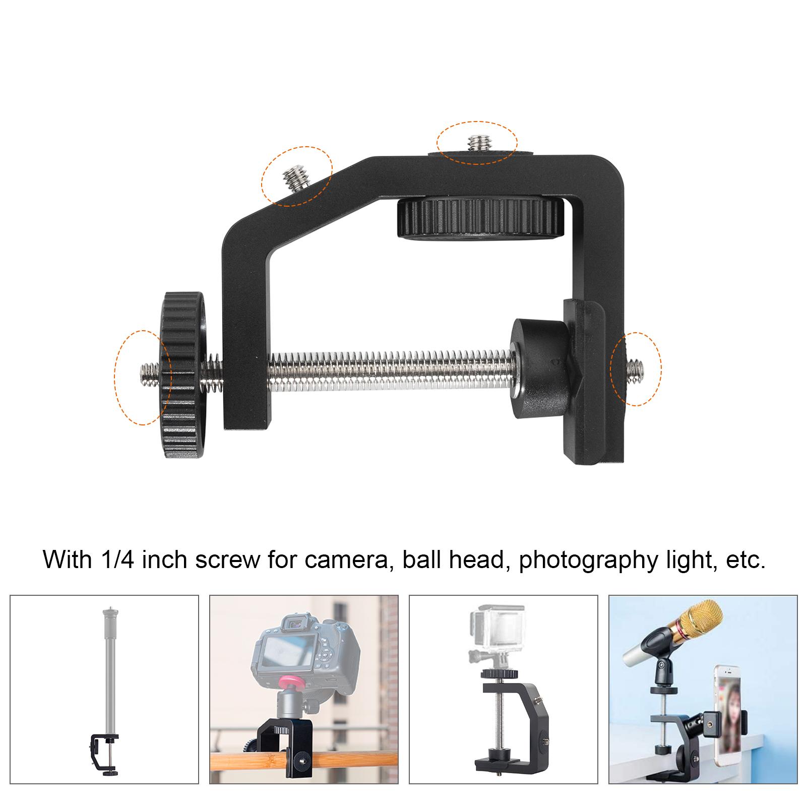 Universal C Clamp Multifunctional Aluminum Alloy C Clamp Mount with 1 4 Inch Screw for Camera Microphone Video Light чёрный
Universal C Clamp Multifunctional Aluminum Alloy C Clamp Mount with 1 4 Inch Screw for Camera Microphone Video Light чёрный