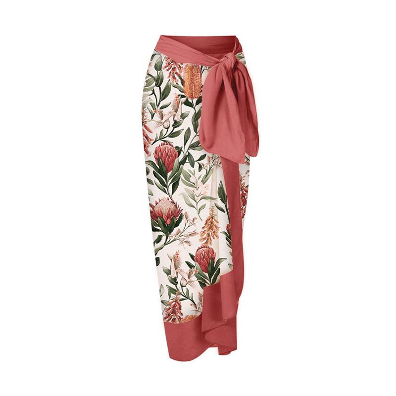 European and American Vacation Style Midi Skirt with Tie-Up Design and Print Pattern, Beach Dress 22067248 One Size
European and American Vacation Style Midi Skirt with Tie-Up Design and Print Pattern, Beach Dress 22067248 One Size
