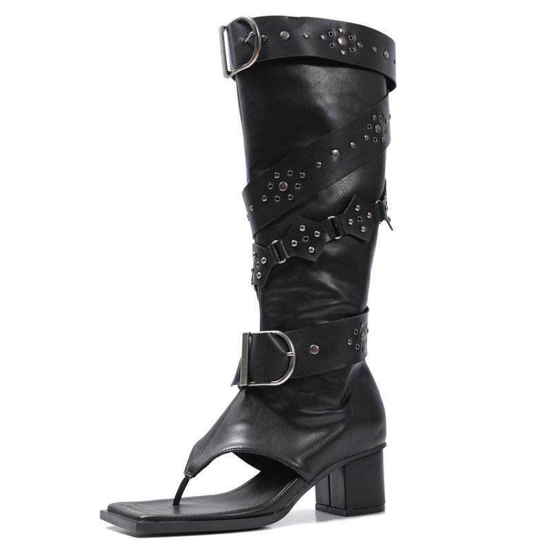 Ins style Rivet Metal Buckle Clip-on Women Knee High Boots Casual Thick High heels Square toe Leather Long Booties Shoes 35 чёрный
Ins style Rivet Metal Buckle Clip-on Women Knee High Boots Casual Thick High heels Square toe Leather Long Booties Shoes 35 чёрный