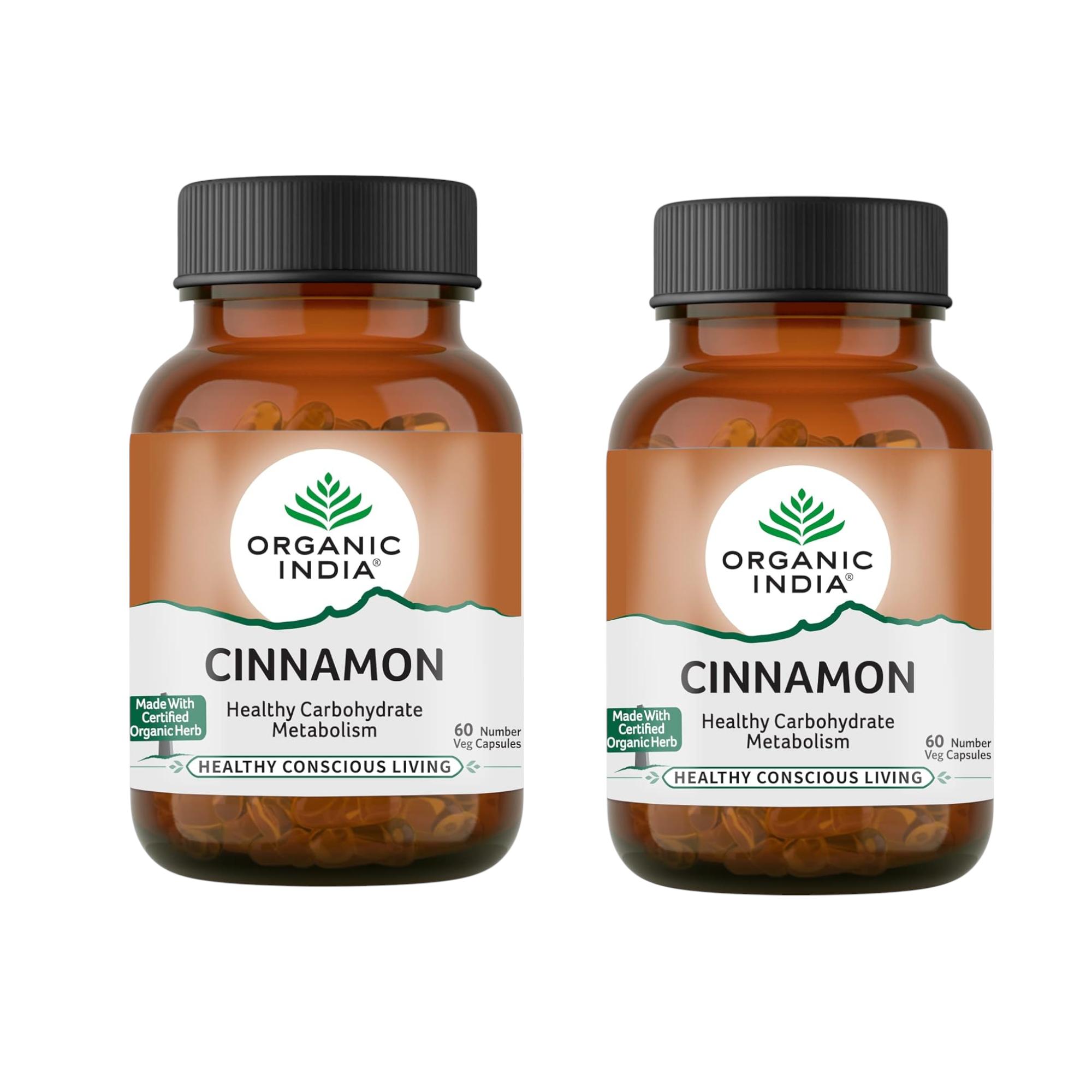 Organic India Swadesi Cinnamon Tab 60 capsules x Pack of 2 Natural Digestive & Wellness Support Capsules
Organic India Swadesi Cinnamon Tab 60 capsules x Pack of 2 Natural Digestive & Wellness Support Capsules