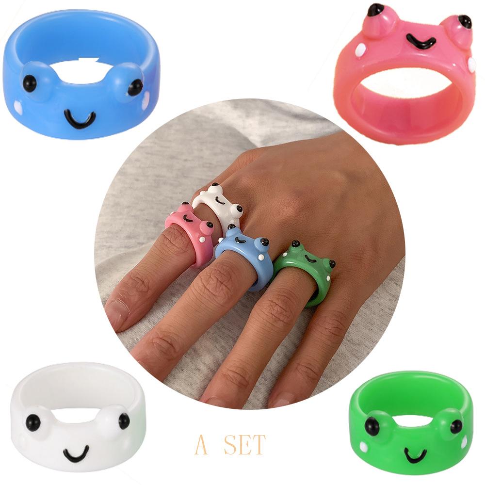 Simplicity Cute Cartoon Frog Jewelry Accessories Women Korean Ring Resin Finger Rings for Women Girls Girls Party Fashion
Simplicity Cute Cartoon Frog Jewelry Accessories Women Korean Ring Resin Finger Rings for Women Girls Girls Party Fashion