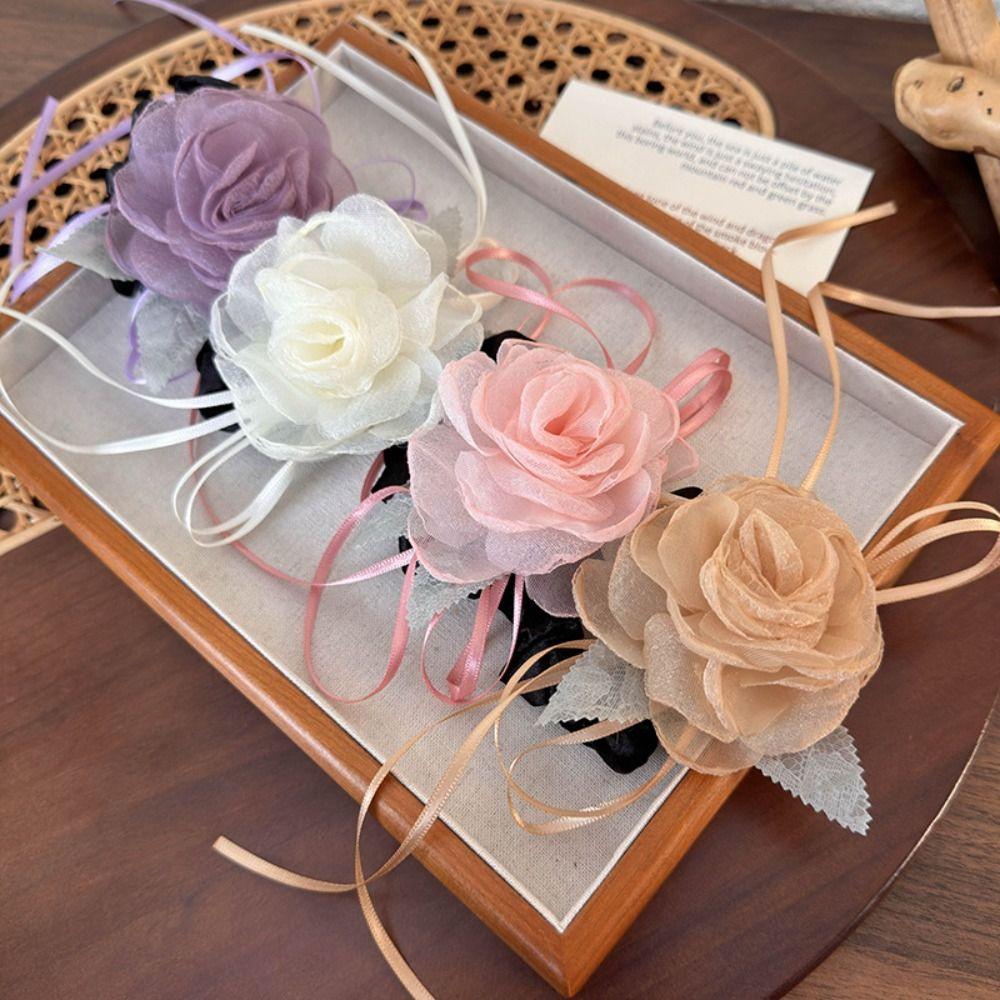 Ribbon Flower Hair Rope Headwear Elastic Hair Tie Trendy Sweet Scrunchies Ponytail Holder
Ribbon Flower Hair Rope Headwear Elastic Hair Tie Trendy Sweet Scrunchies Ponytail Holder
