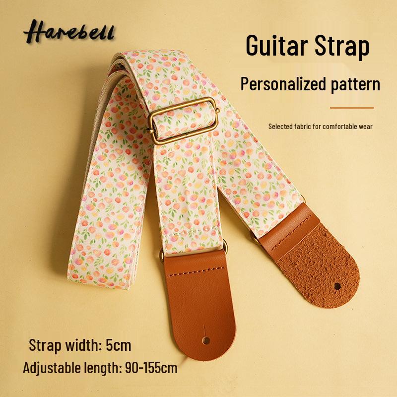 Guitar Strap with Fresh Floral and Fruit Pattern, Metallic Buckle, Qianqian Red Fruit Design (PO-071). Qianqian red fruit
Guitar Strap with Fresh Floral and Fruit Pattern, Metallic Buckle, Qianqian Red Fruit Design (PO-071). Qianqian red fruit