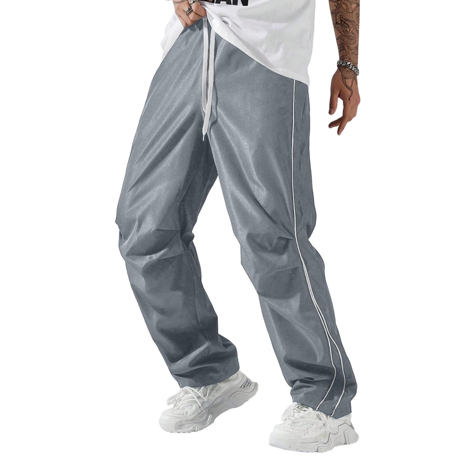 Men Drawstring Waist Casual Straight Leg Pants with Side Stripe Loose Fit Trousers for Daily Wear Lightweight Fabric L
Men Drawstring Waist Casual Straight Leg Pants with Side Stripe Loose Fit Trousers for Daily Wear Lightweight Fabric L