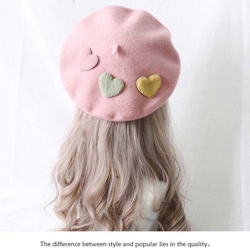 Cute Girls Kawaii Little Love Beret Sweet Lolita Headwear Purple Beanies Hat Handmade Wool Felt Women Beret хакі
Cute Girls Kawaii Little Love Beret Sweet Lolita Headwear Purple Beanies Hat Handmade Wool Felt Women Beret хакі