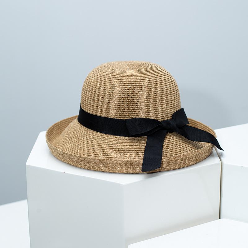 Hepburn Style Curled Brim Straw Bucket Hat for Women, Summer Foldable UV Protection Beach Hat Factory Direct adjustable 54-58CM) чорний
Hepburn Style Curled Brim Straw Bucket Hat for Women, Summer Foldable UV Protection Beach Hat Factory Direct adjustable 54-58CM) чорний
